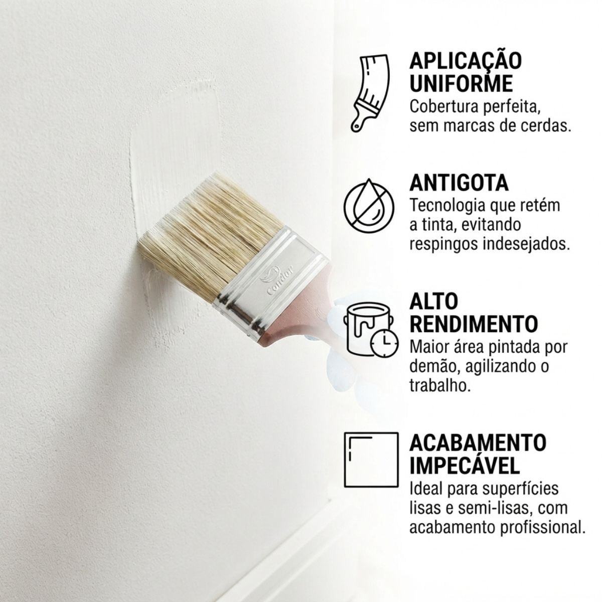 Trincha para Pintura Linha Eco 3" Condor