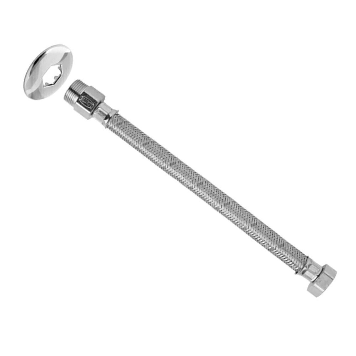Engate Flexível Inox 1/2" Macho x Fêmea Alta Vazão 40 cm Blukit