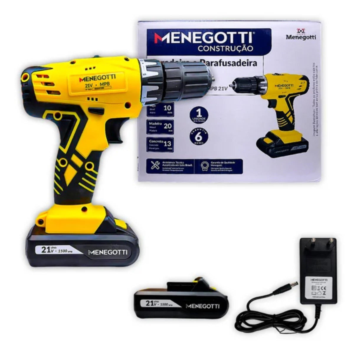 Parafusadeira a Bateria MPB-12 127/220V 60Hz Menegotti