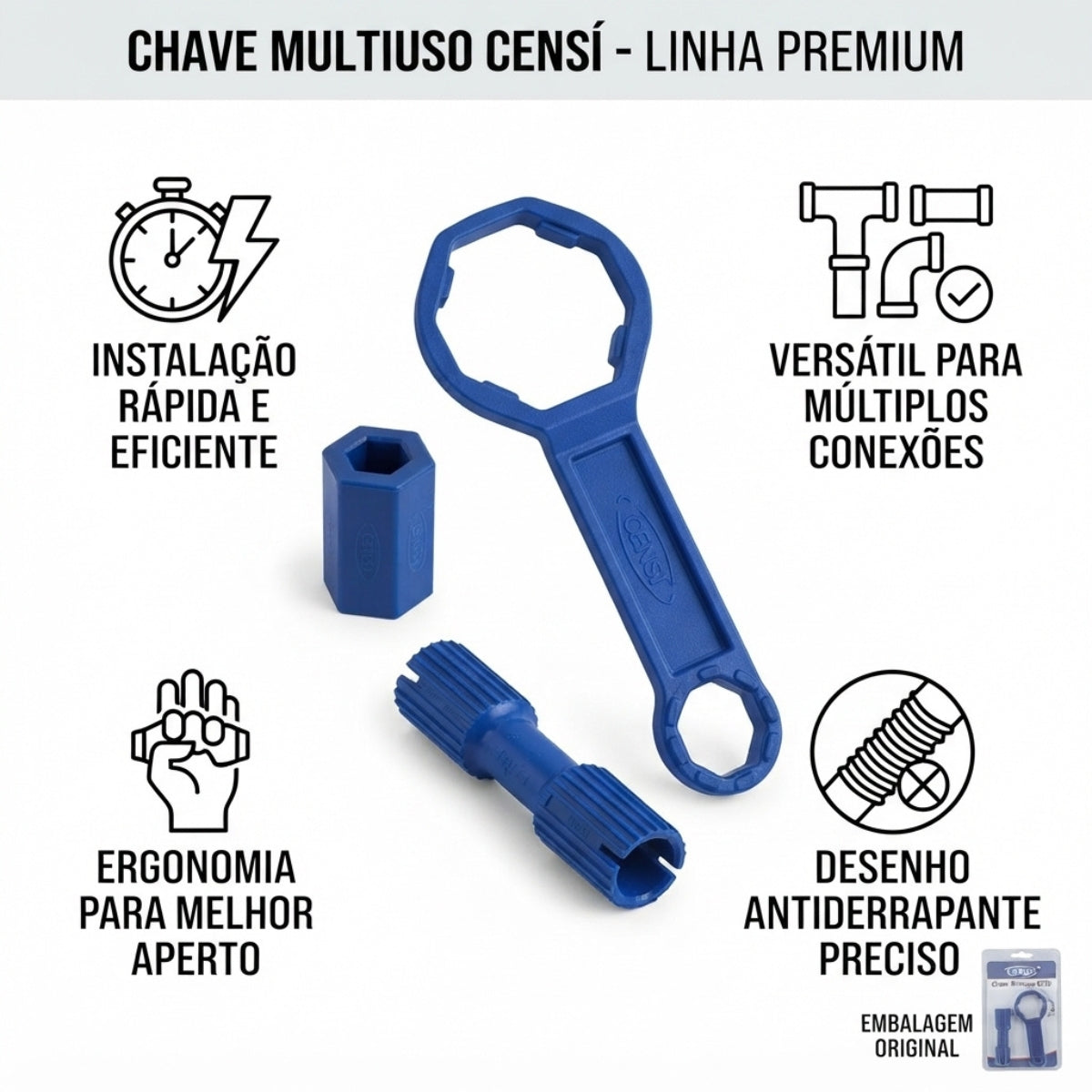 Chave Multiuso para Caixa Acoplada 8050 Censi