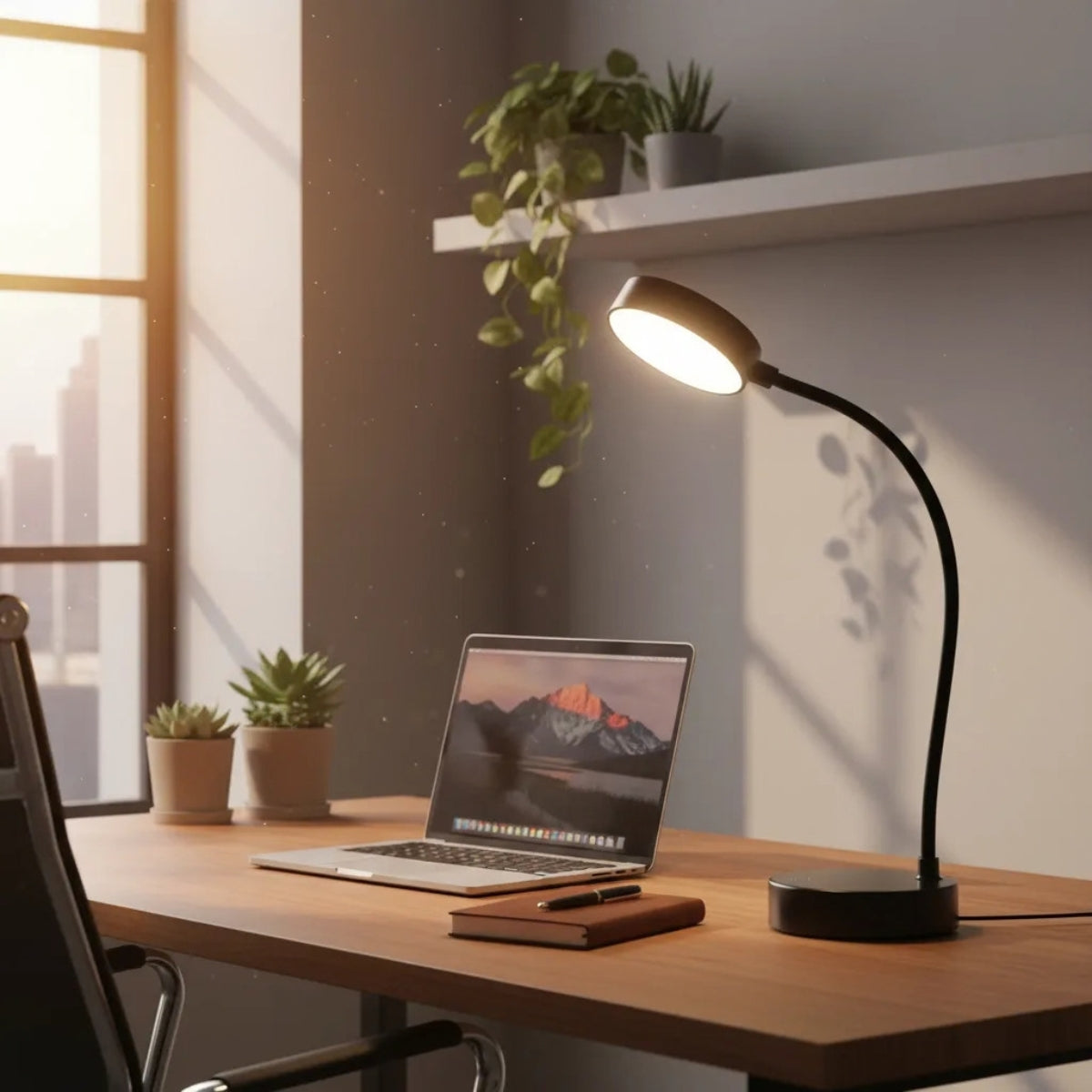 Luminária de Mesa LED Puck Recarregável Preto Taschibra