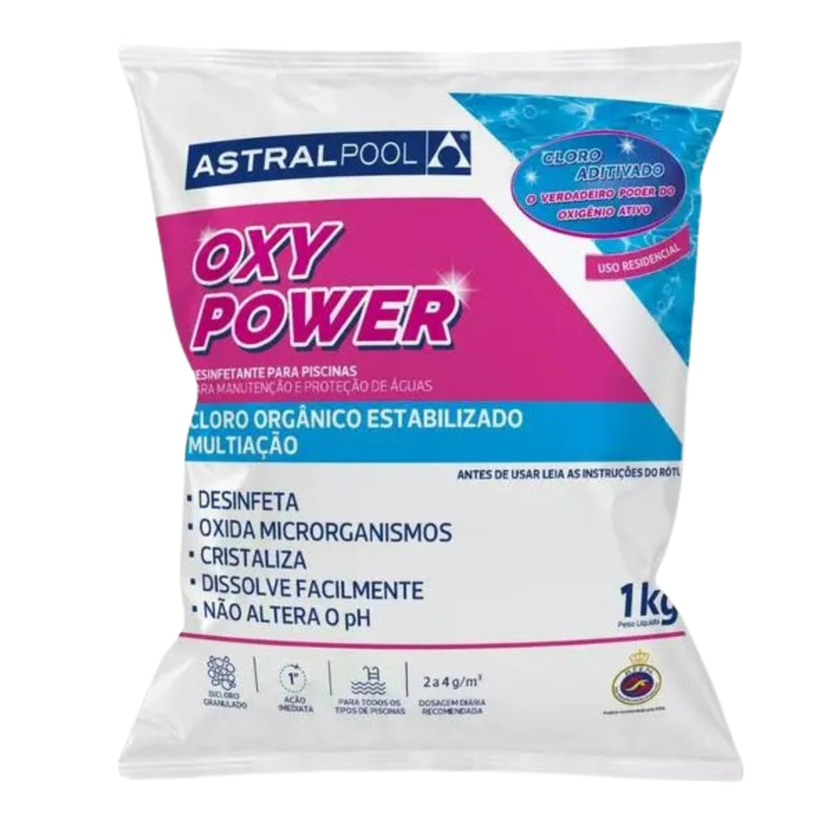 Cloro OxyPower Multiação AstralPool 1 kg Fluidra