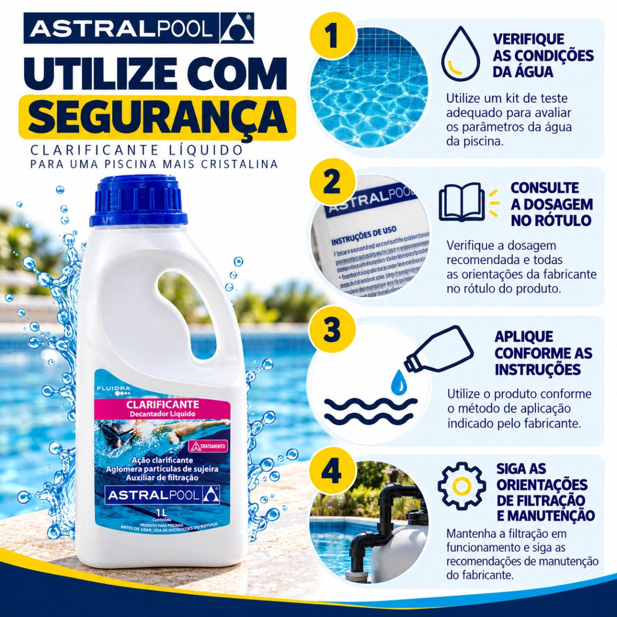 Clarificante Líquido AstralPool 1L Fluidra