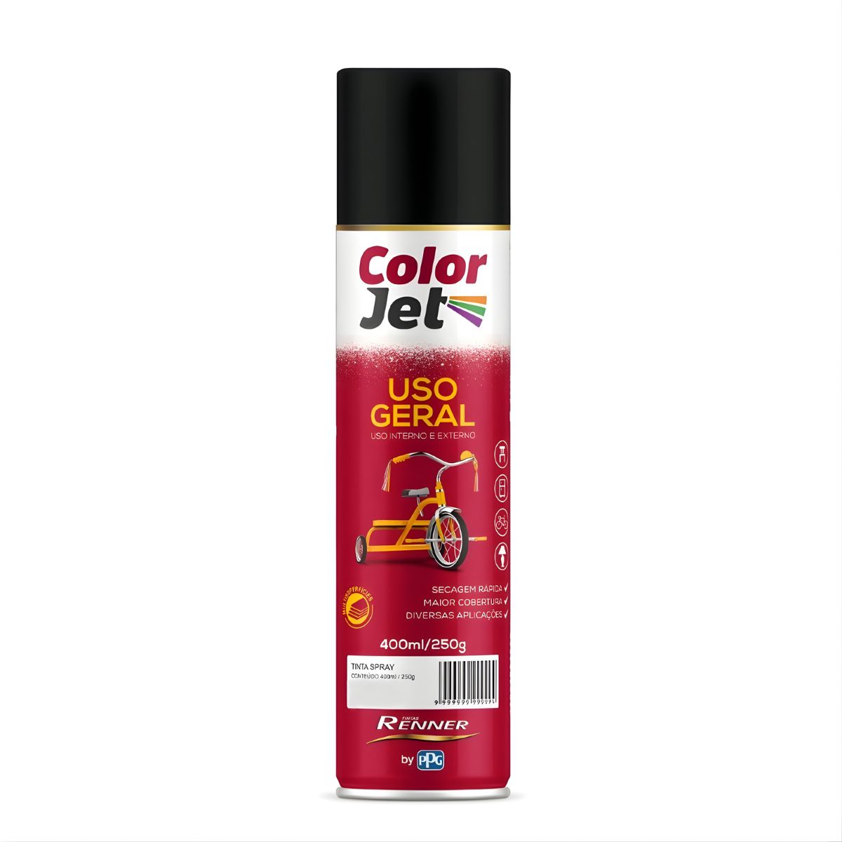 Spray Color Jet Uso Geral Branco Brilhante 400ml Renner