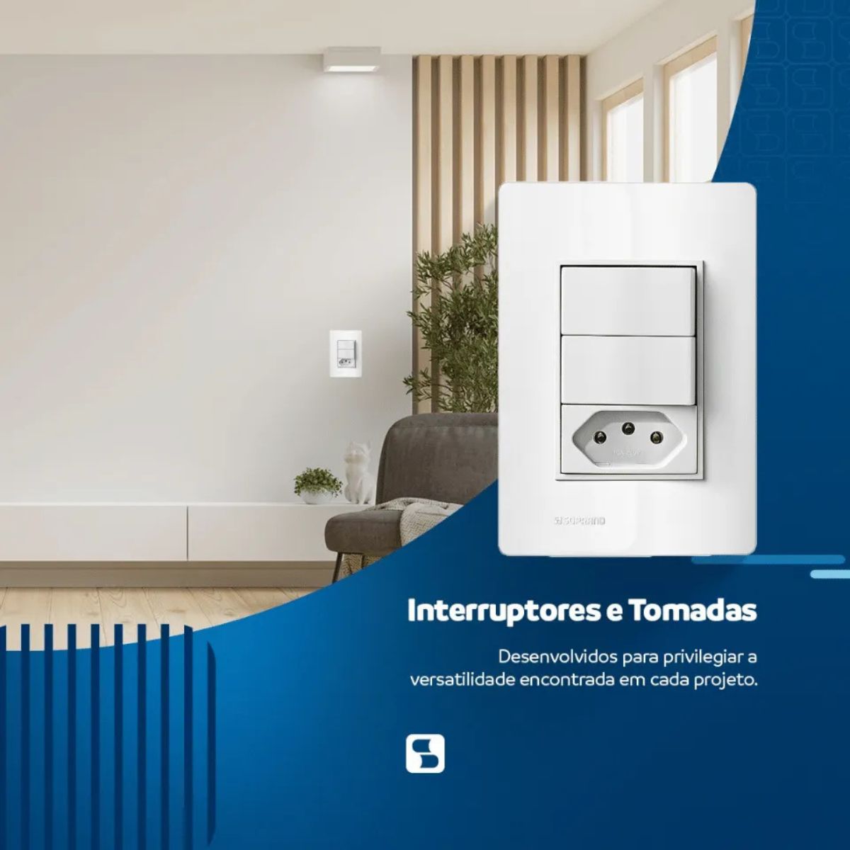 Conjunto 4x2 1 Tomada 1 Interruptor 10a - Iris Iriel