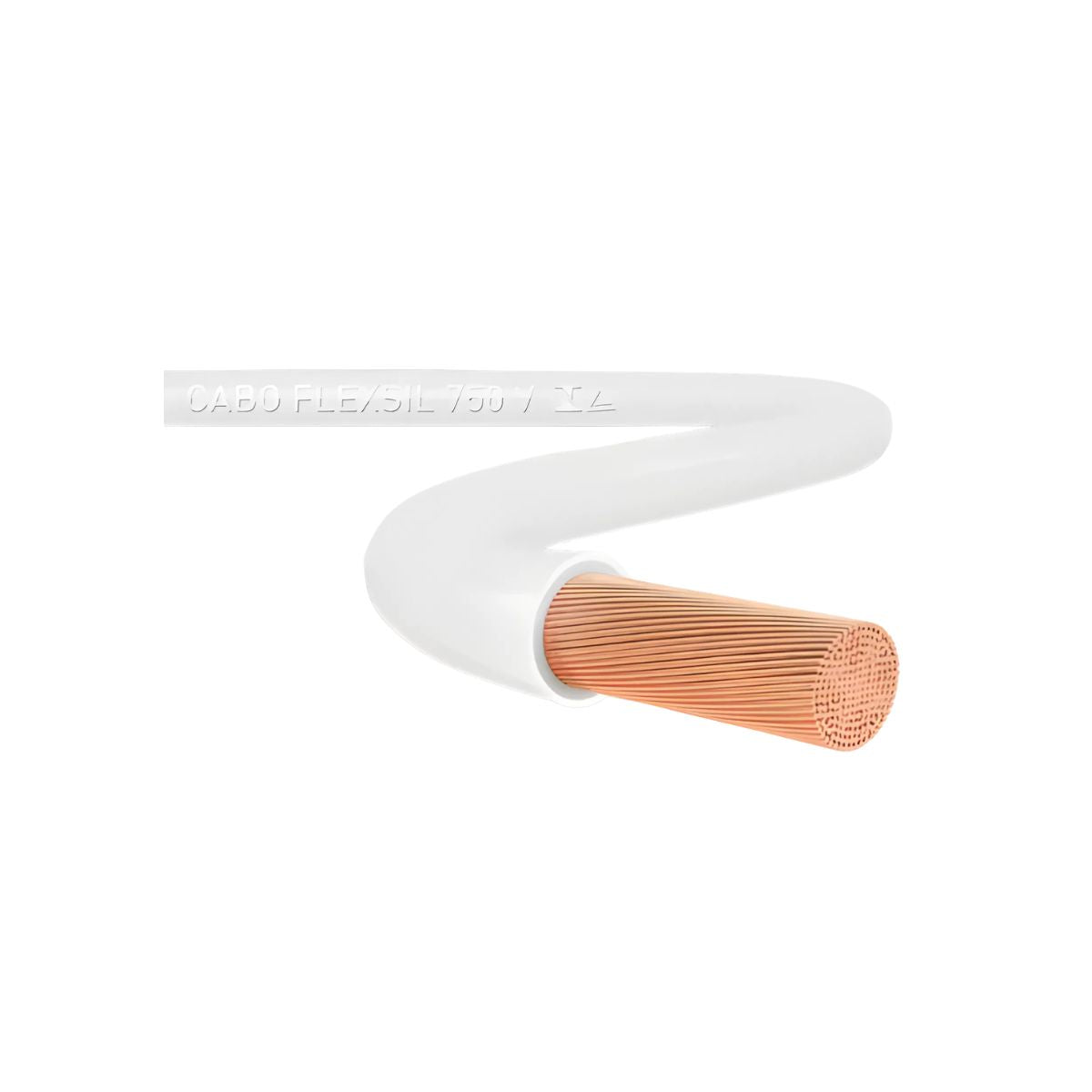 (Rolo) Fio Cabo Flexsil 750v 1,50mm Branco 100mt
