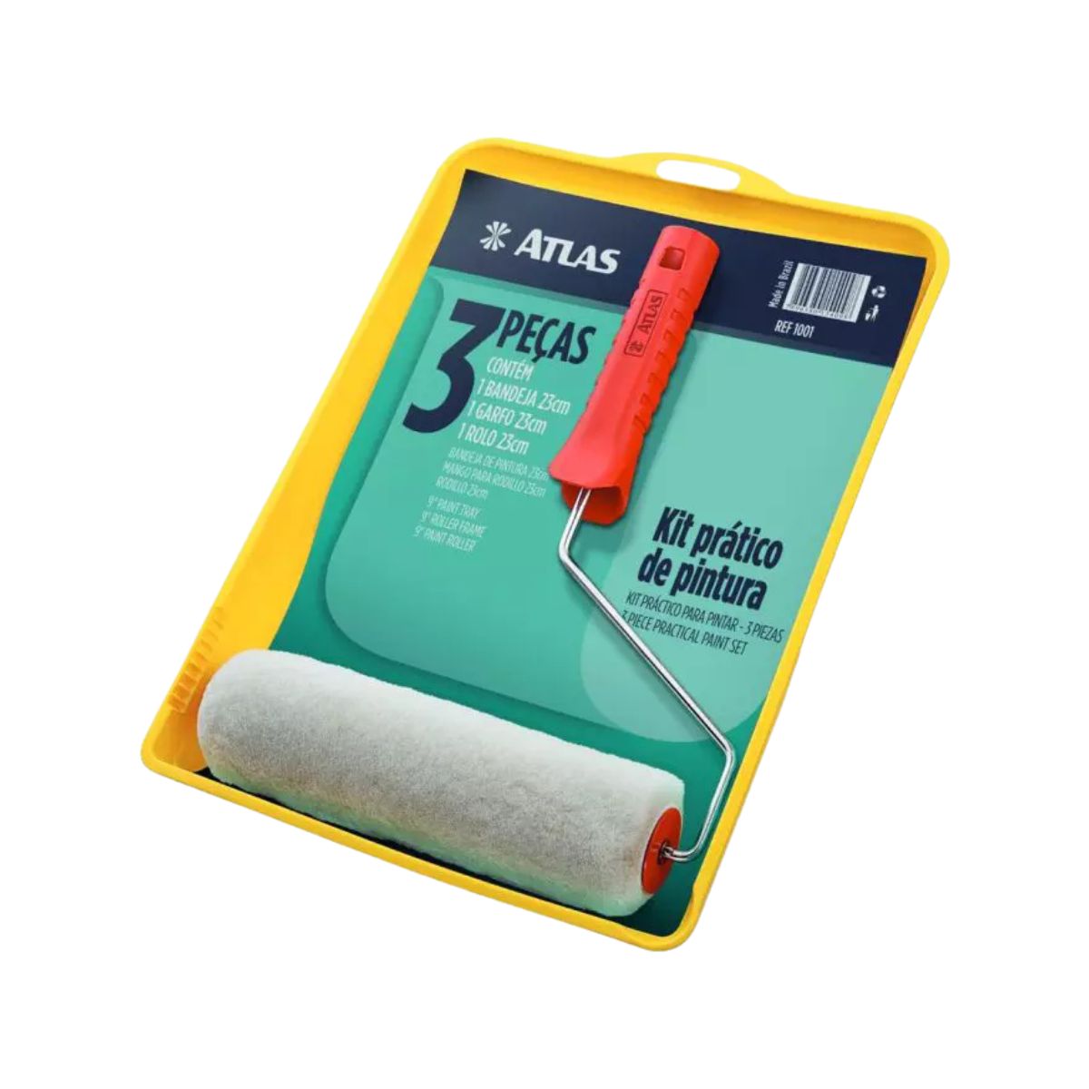 Kit De Pintura 3 Pecas Bandeja Amarela Atlas