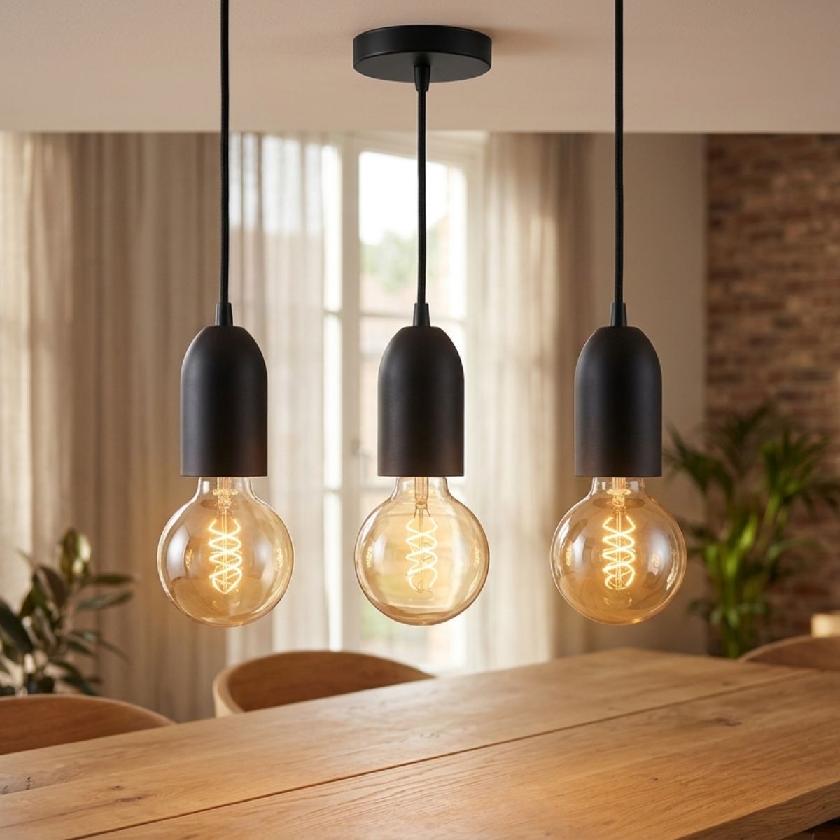 Pendente Dot Metal Longo Preto Taschibra