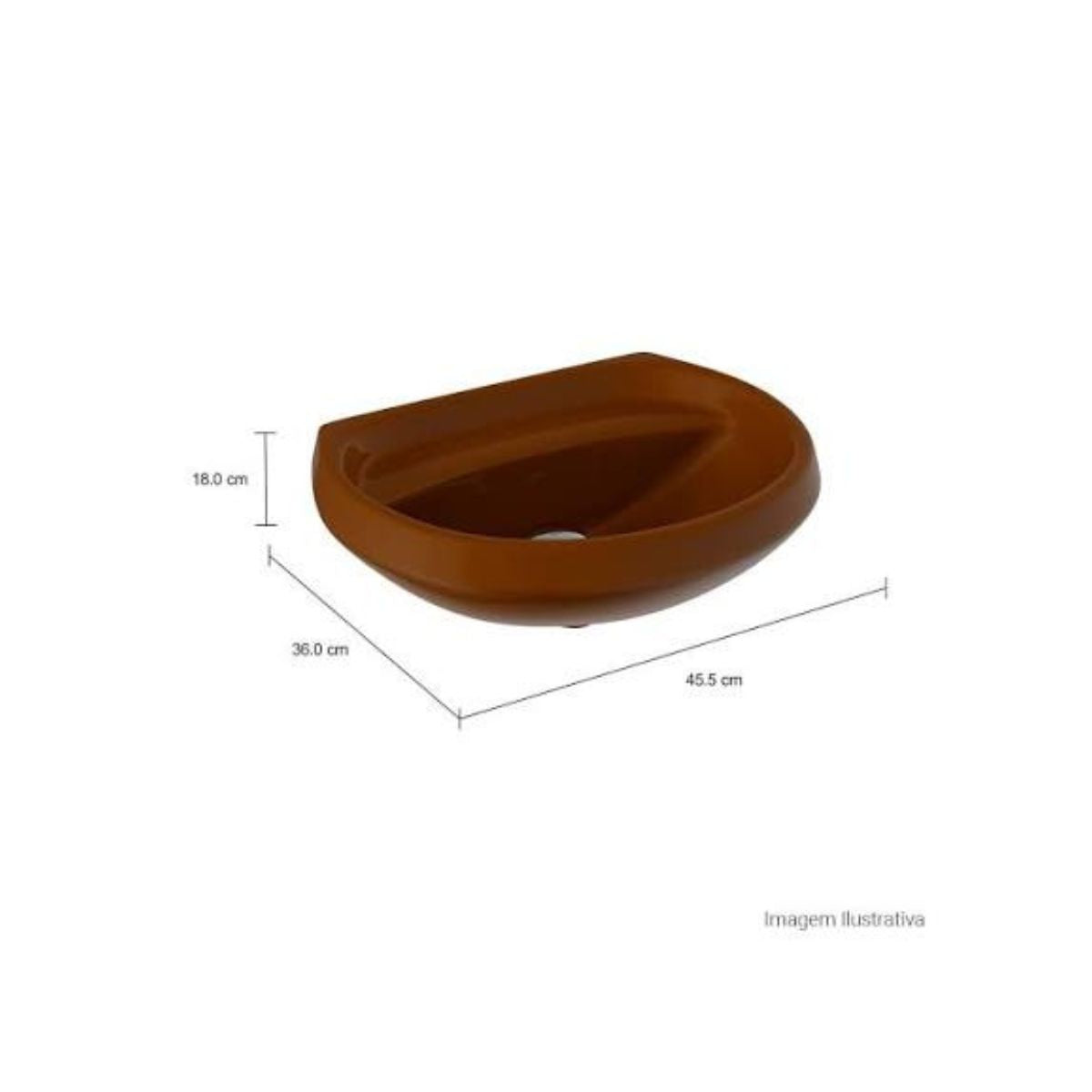 Lavatorio Convencional 560x460mm Ravena Caramelo Deca