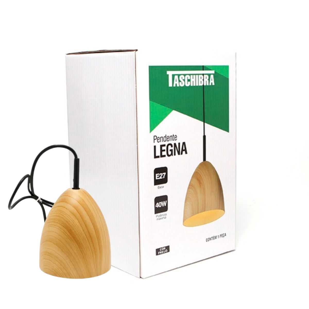 Pendente Legna 1xE27 Taschibra