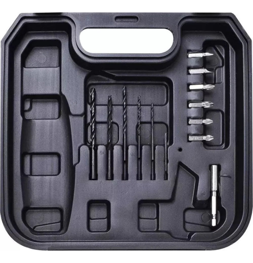 Parafusadeira/Furadeira a Bateria Kit 13 Peças 12V Worker - Thony Ferragem