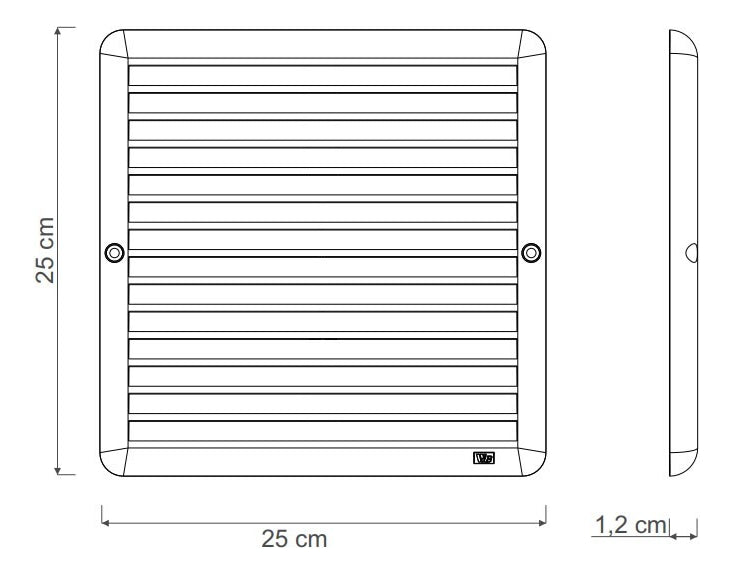Grade de Ventilação de Superfície 25 x 25 cm – Westaflex - Thony Ferragem