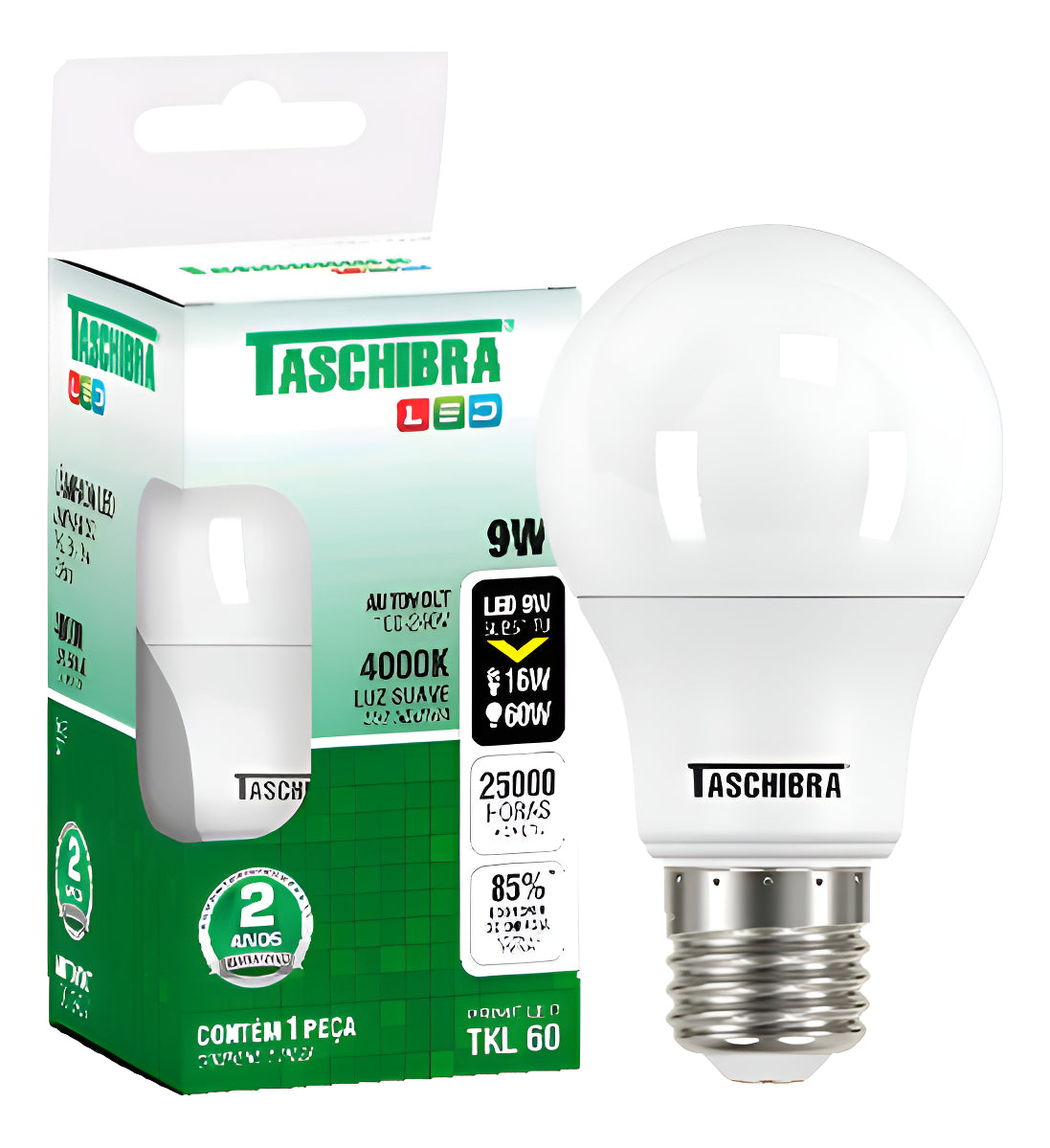 Lampada Led Bulbo Tkl 60 9w 4000k Taschibra - Thony Ferragem