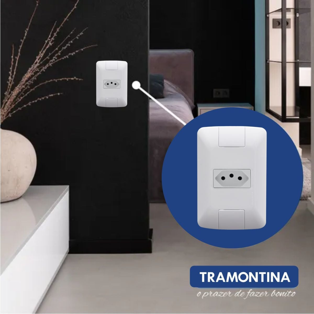 Conjunto 1 Tomada 2p+t Aria 4x2 20a 250v Tramontina