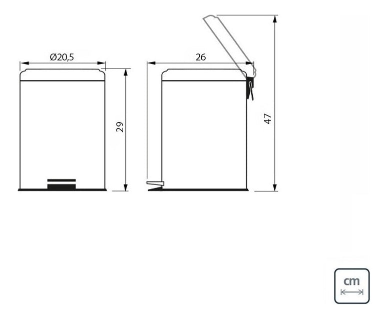 KIT 2 Lixeiras Inox com Pedal 5L Tramontina - Thony Ferragem