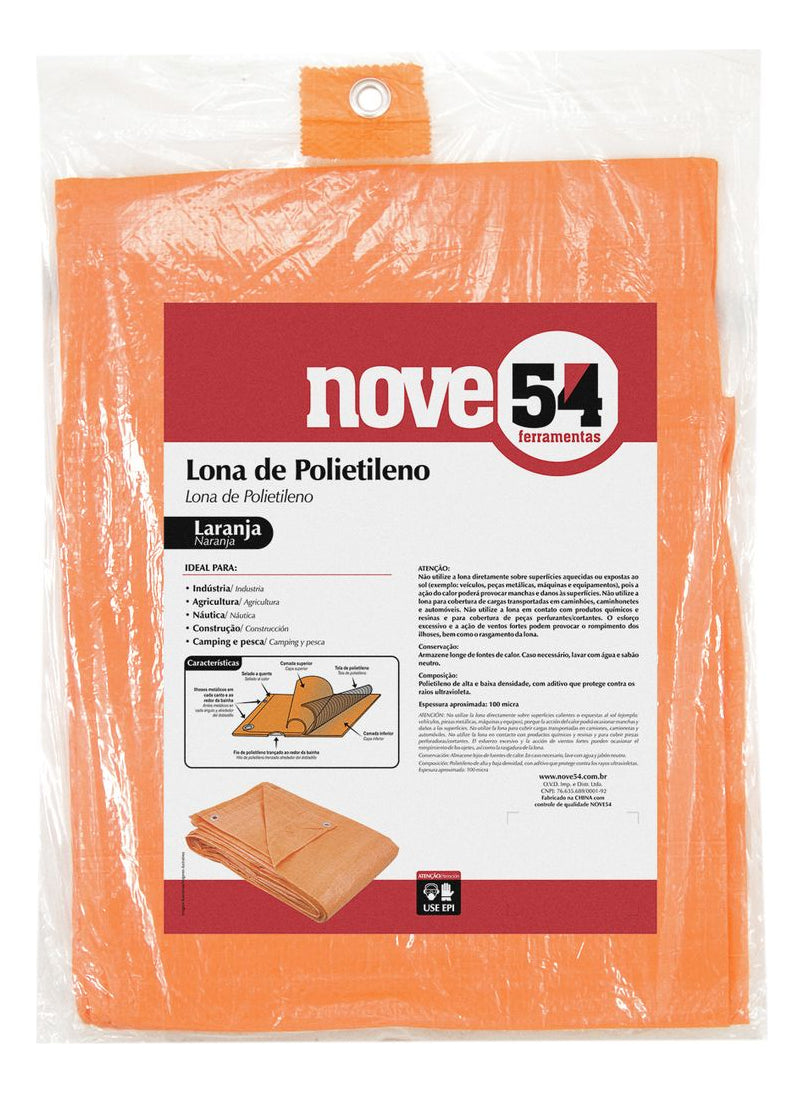 Lona Polietileno Laranja 3mt X 5mt Nove54 - Thony Ferragem