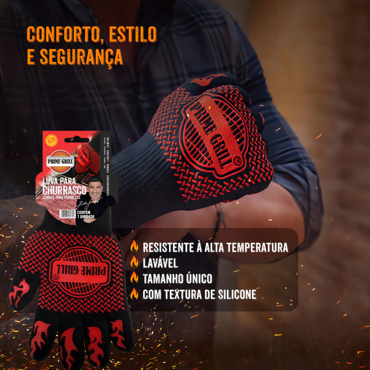 Luva Para Churrasco Prime Grill Grilazer - Thony Ferragem