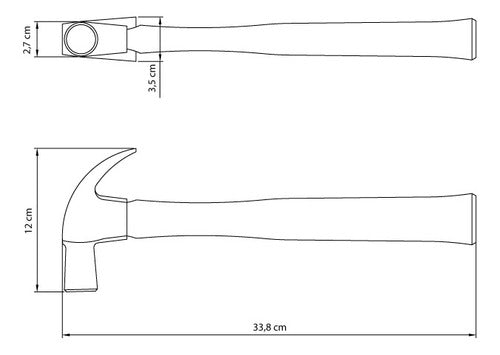 Martelo Unha Polido 27mm Tramontina - Thony Ferragem