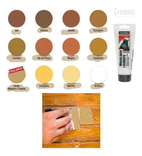 Massa P/ Madeira Mazza Cerejeira 220g Montana - Thony Ferragem