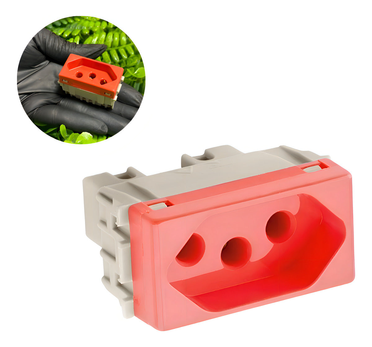 Modulo Tomada 2p+T 20a 250v Vermelha Tramontina - Thony Ferragem