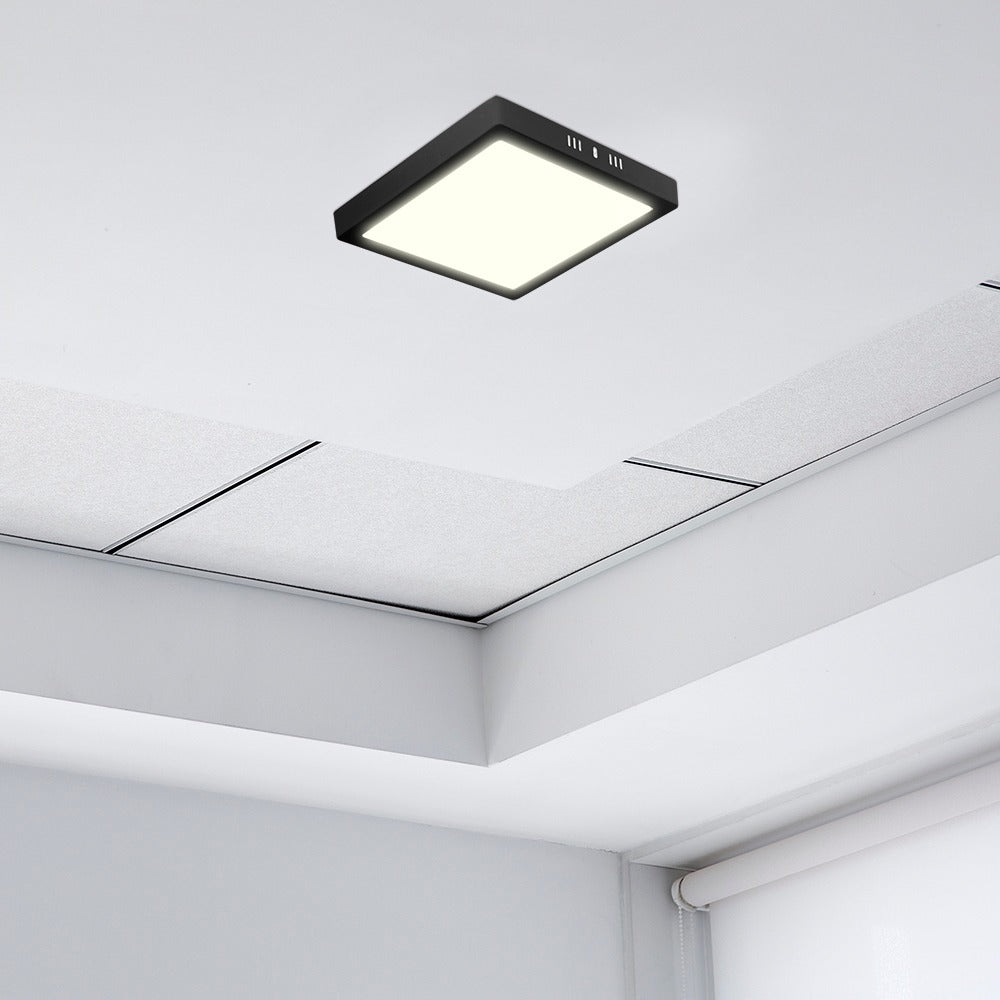 Painel De Led Quadrado Sobrepor 18w Preto 3000k Taschibra - Thony Ferragem