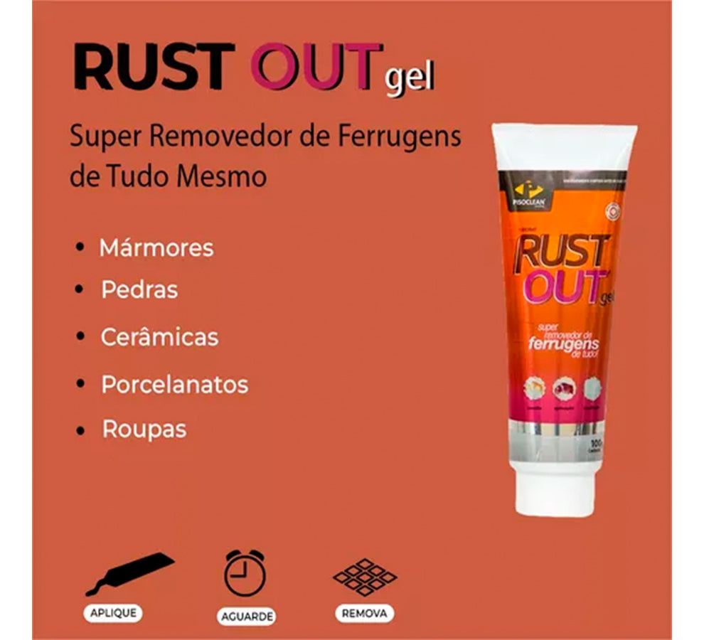 Removedor De Ferrugem 100g Rustout Pisoclean - Thony Ferragem