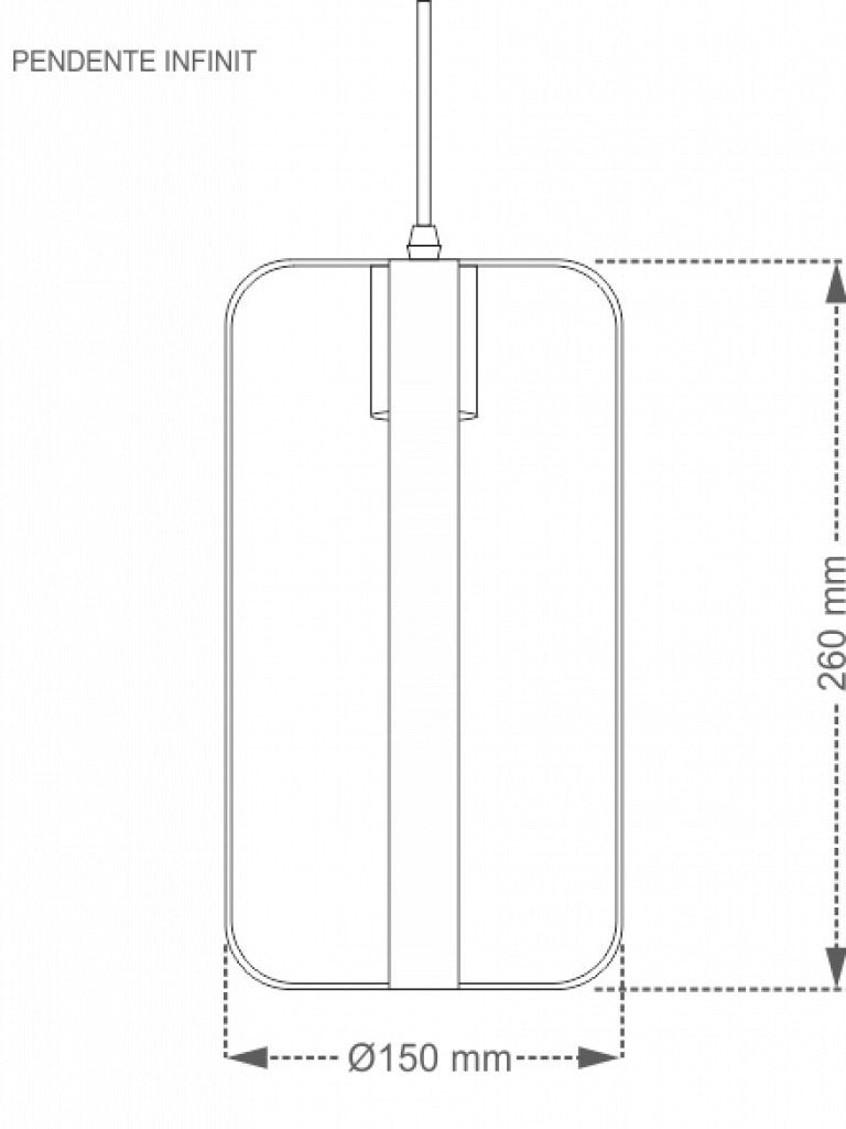Pendente Infinit 1xe27 Taschibra