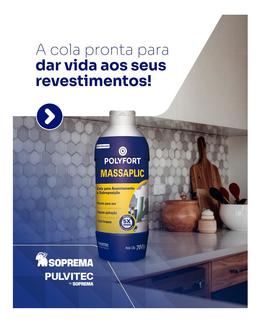 Massaplic Cola Azulejo 1,5kg Pulvitec - Thony Ferragem