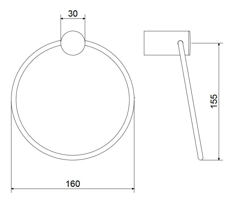 Toalheiro Argola 217 C 36 Si Meber - Thony Ferragem