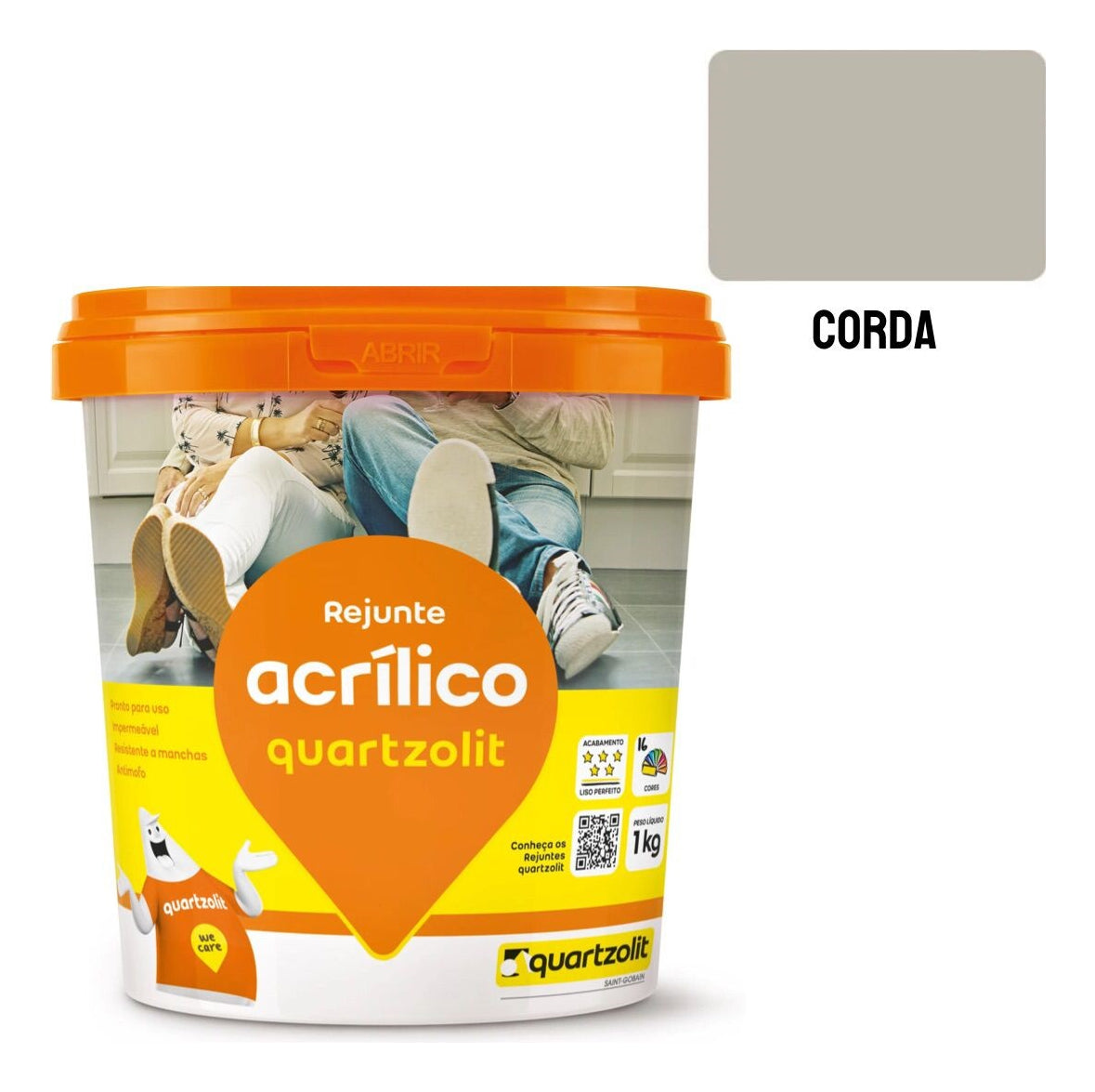 Rejunte Acrilico Corda 1kg Quartzolit - Thony Ferragem