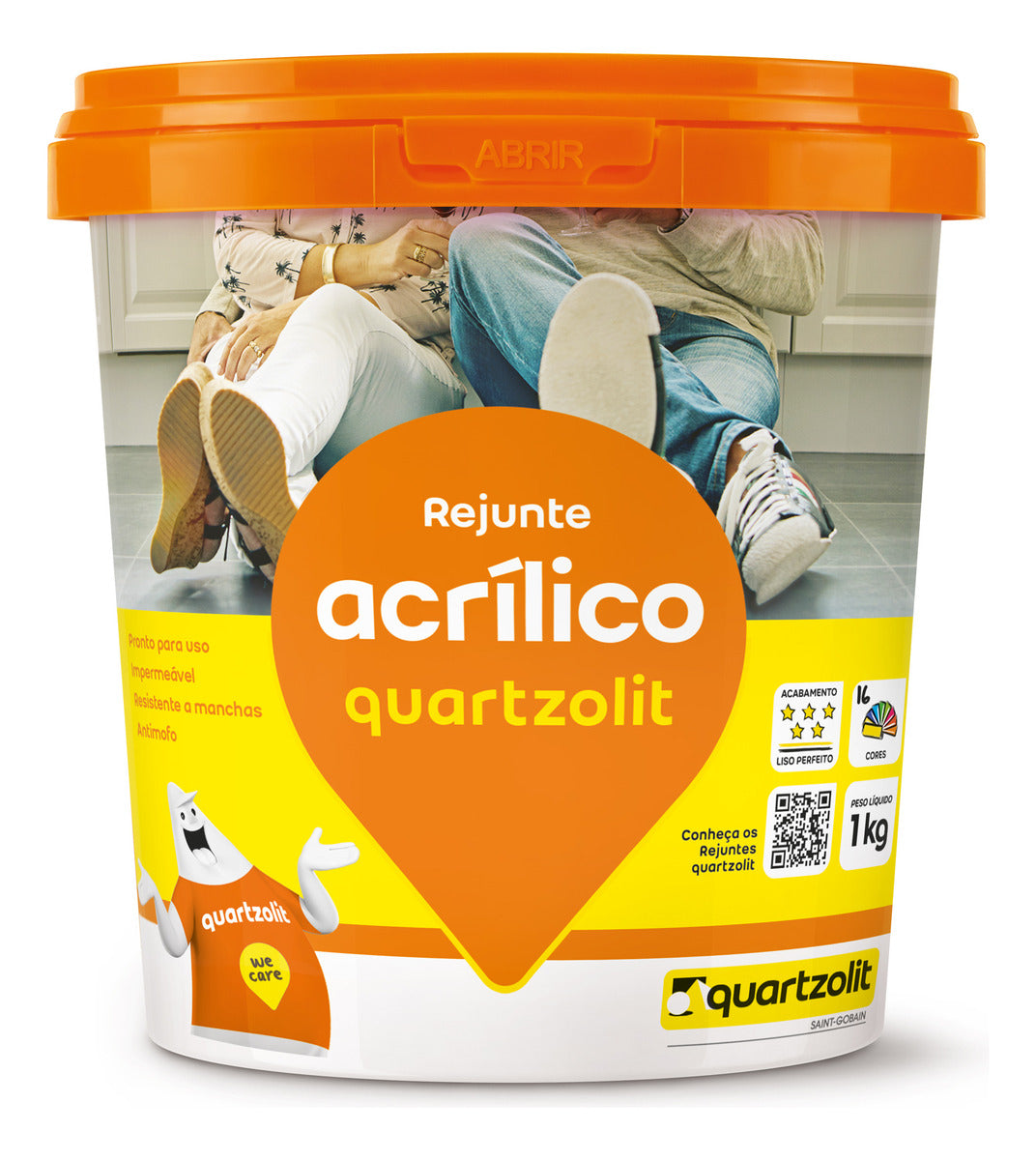 Rejunte Acrilico Cinza Artico 1kg Quartzolit - Thony Ferragem