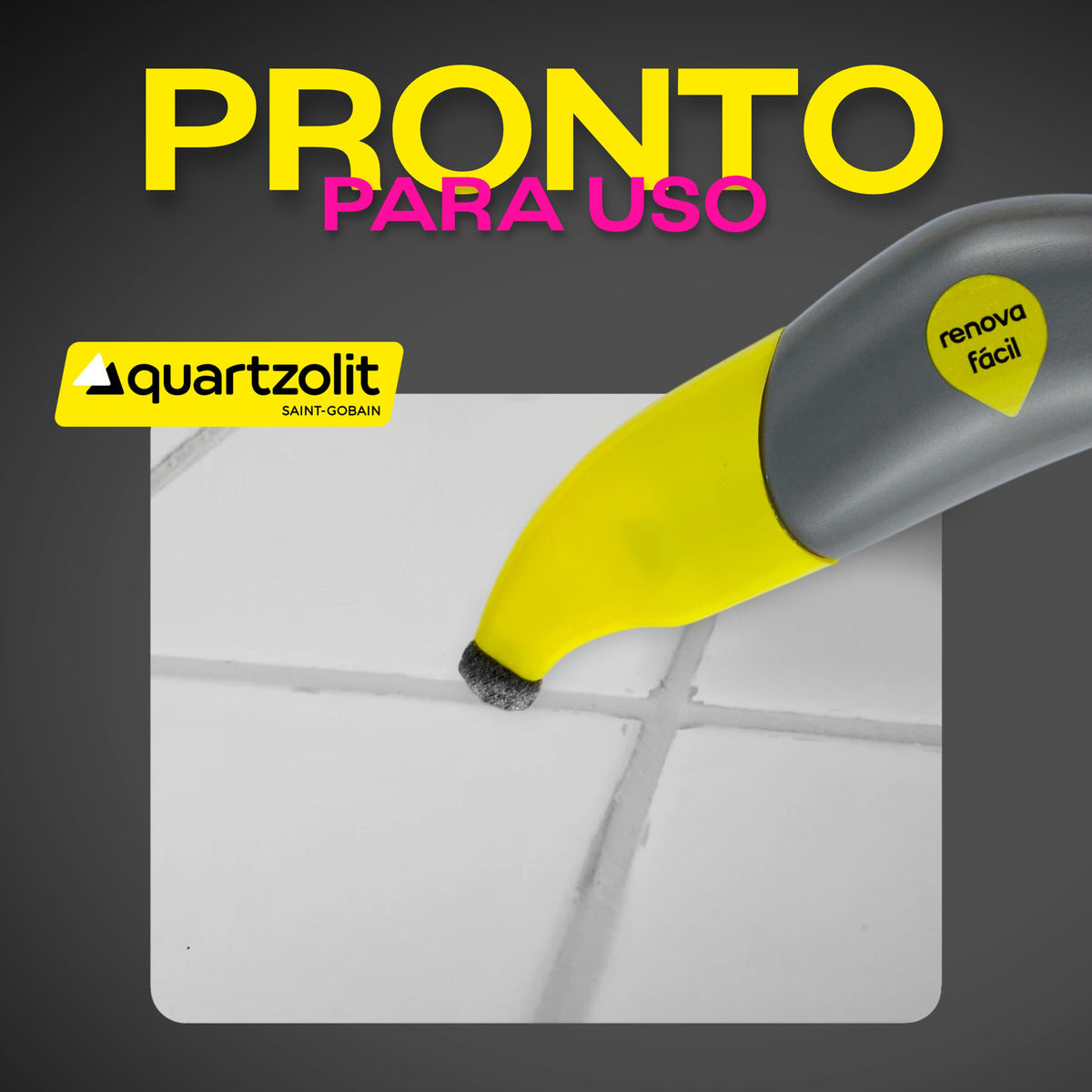 Rejunte Renova Facil Cinza Platina 120ml Quartzolit - Thony Ferragem