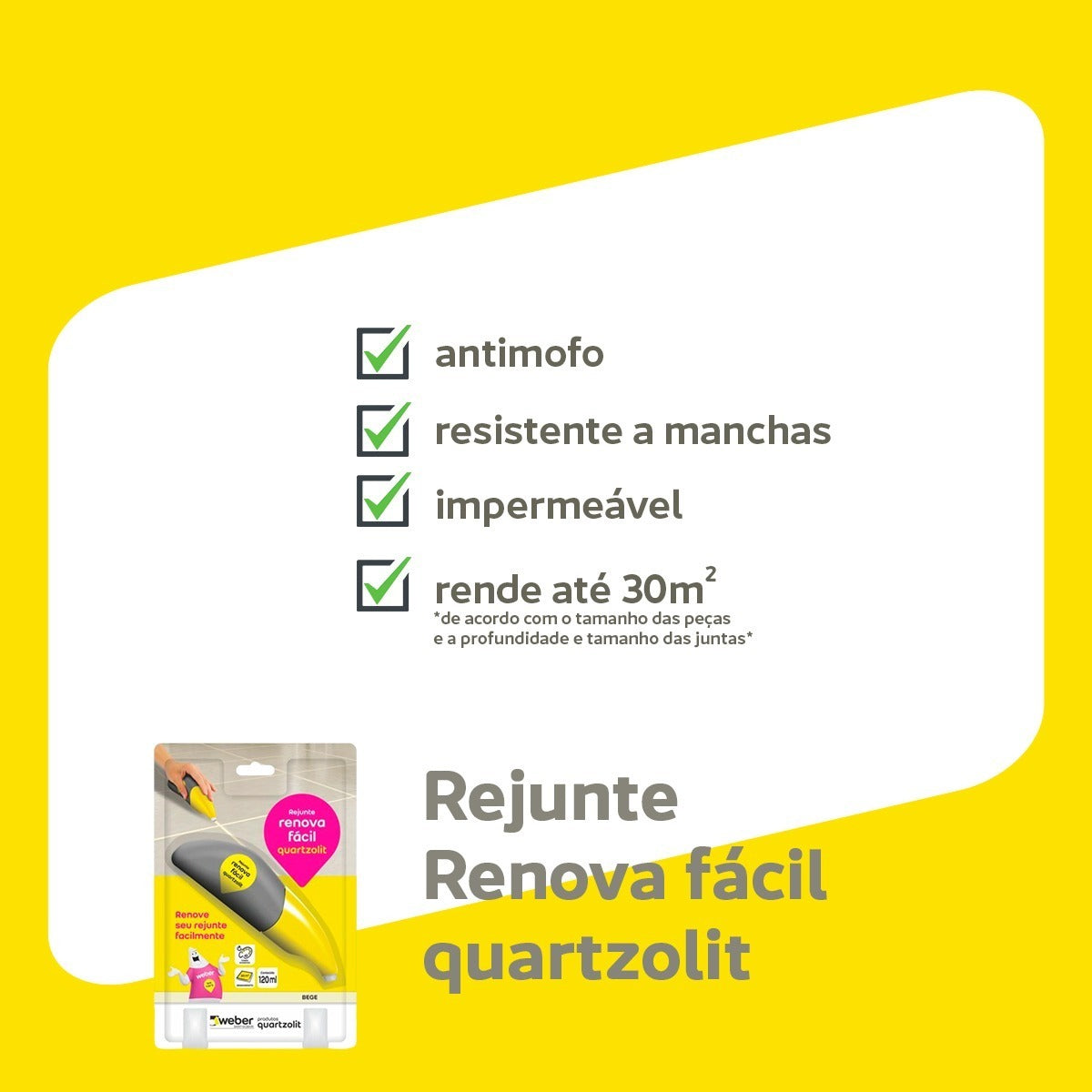 Rejunte Renova Facil Branco 120ml Quartzolit - Thony Ferragem