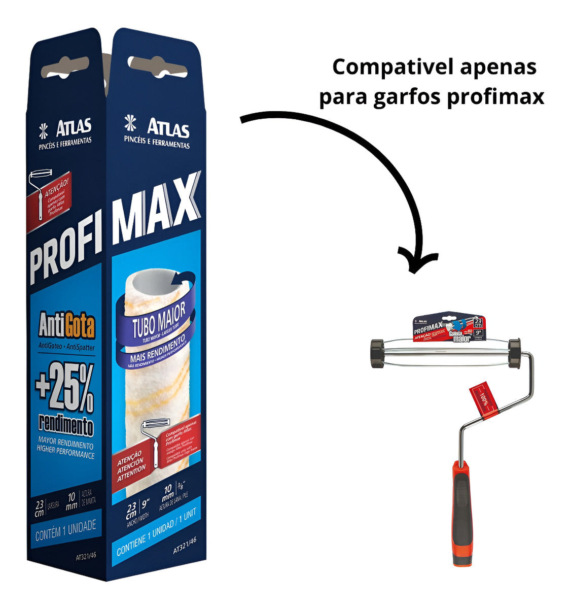 Rolo La Anti-Gota Profimax 23cm Atlas - Thony Ferragem