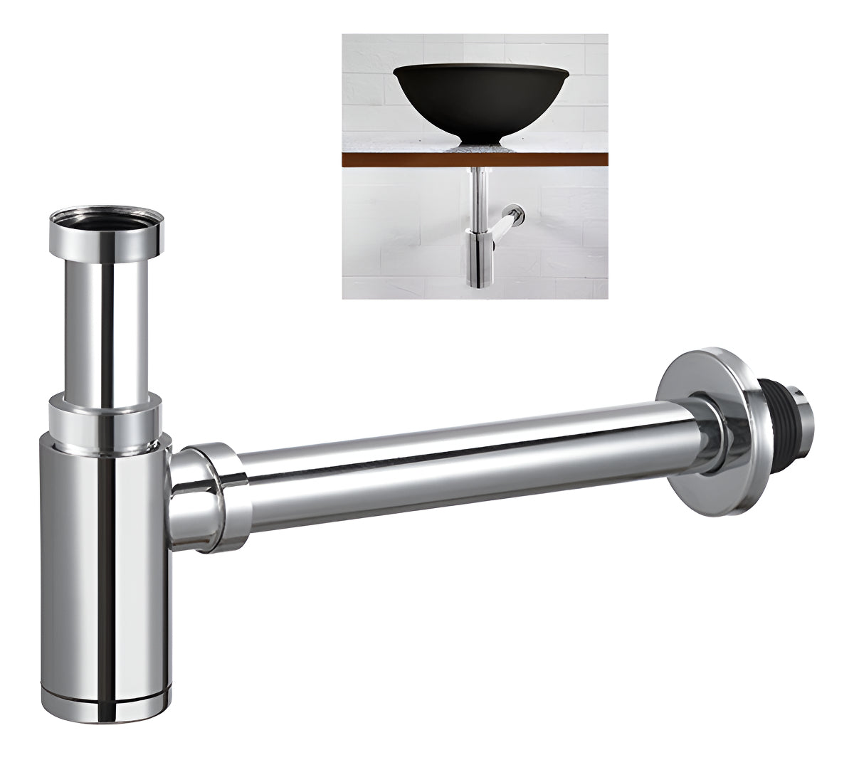 Sifão para Lavatório 1x1/2” Cromado – Deca - Thony Ferragem