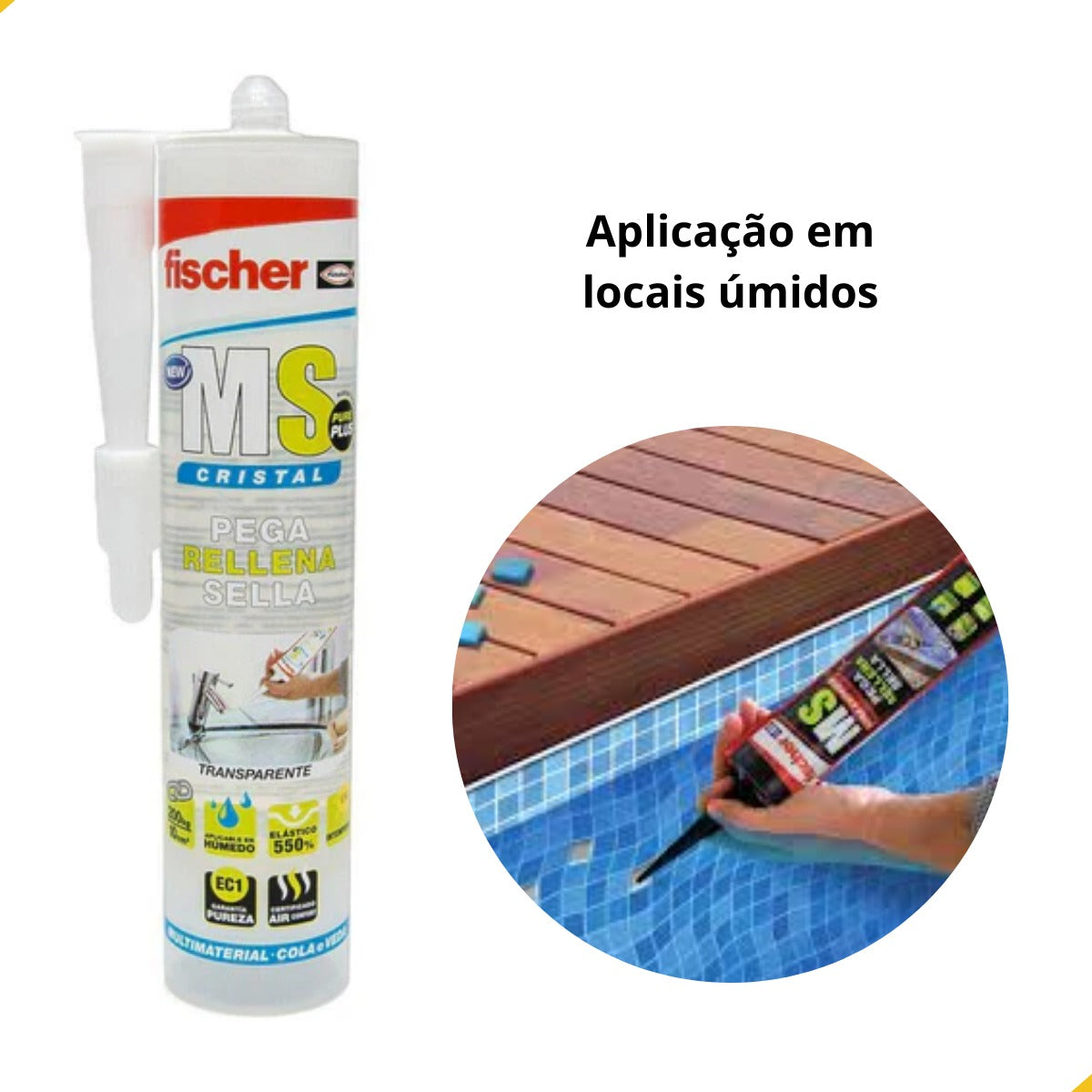 Selante Ms Transparente 300ml Fischer - Thony Ferragem