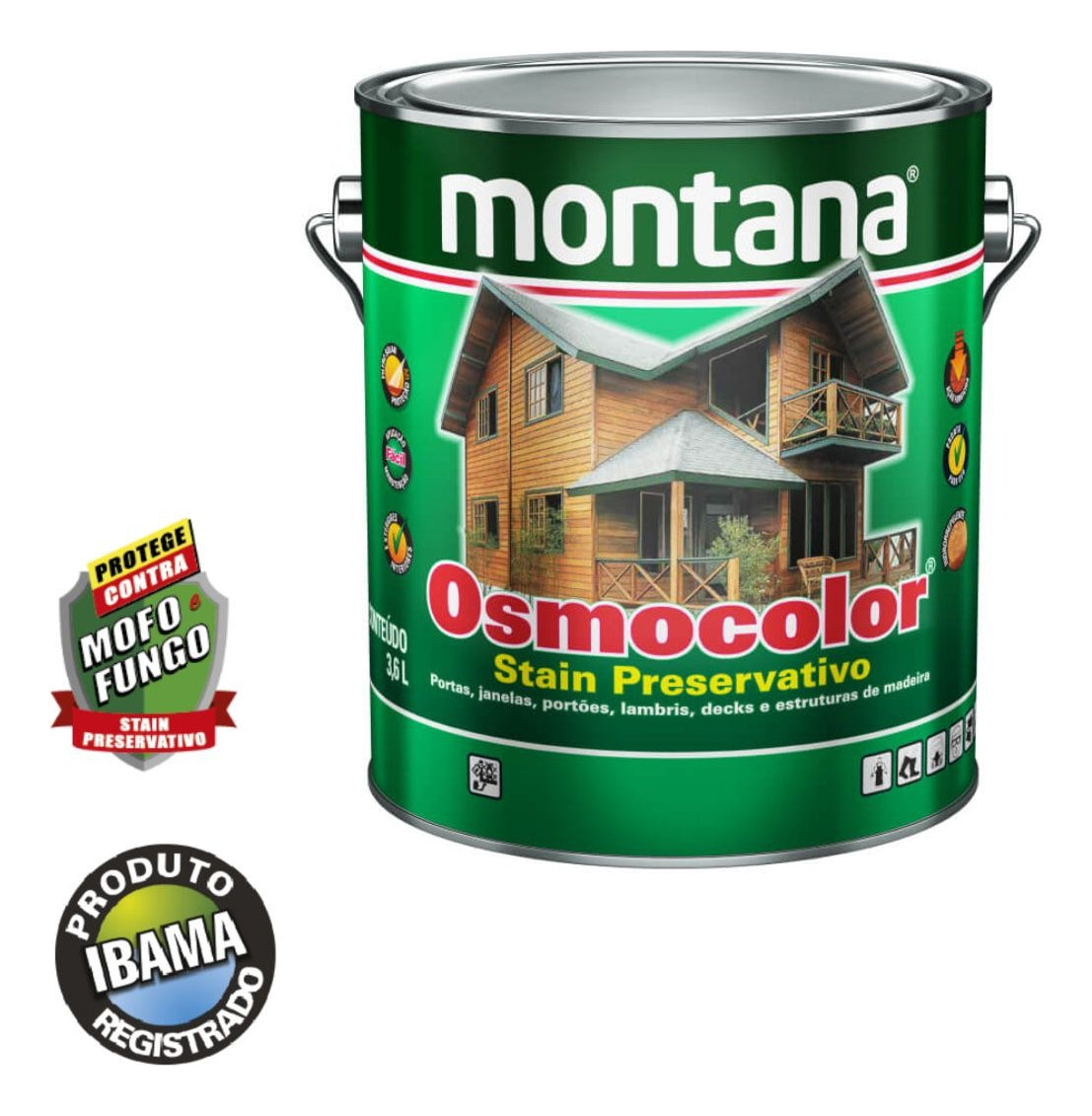 Osmocolor Stain Semitransparente Mogno 3.6lts Montana - Thony Ferragem