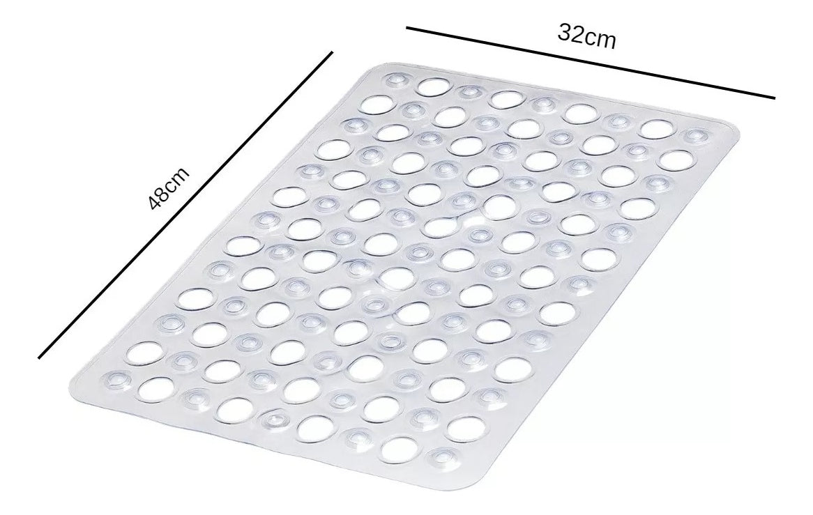 Tapete Antiderrapante Box C/ventosas 48x32cm Plástico Atlas - Thony Ferragem