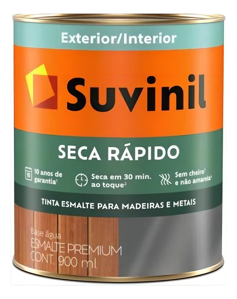 Esmalte Seca Rapido Acetinado Branco 0,9L Suvinil - Thony Ferragem