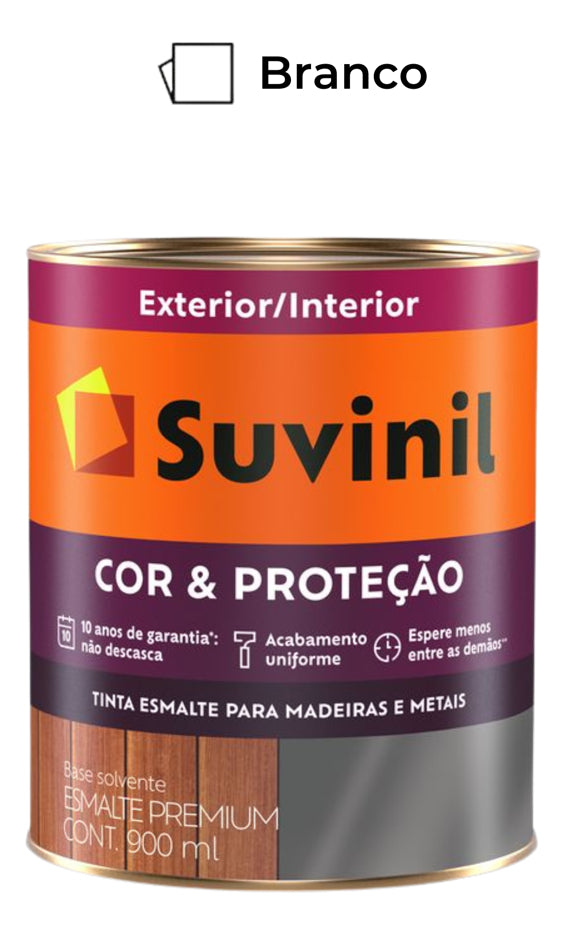 Tinta Esmalte Acetinado Branco 0.90l Suvinil - Thony Ferragem