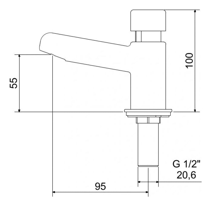 Torneira De Balcão Lavatório Automática 10060 Meber - Thony Ferragem