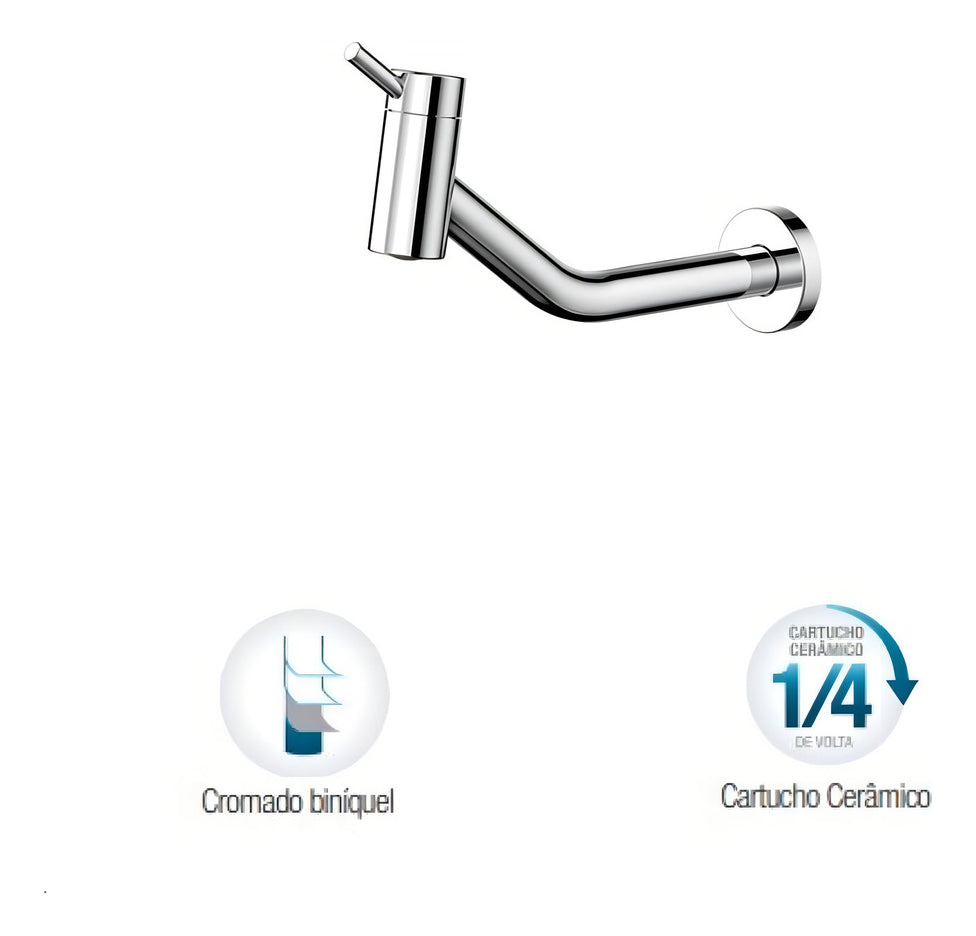 Torneira Lavatório Parede Nova Loggica Docol - Thony Ferragem