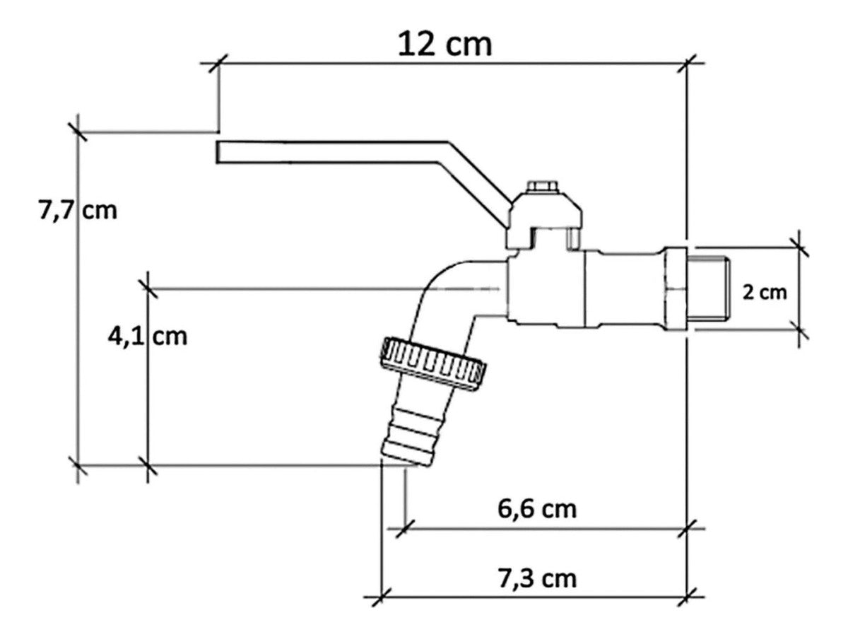 Torneira De Parede Jardim Esfera Rainha Metais - Thony Ferragem