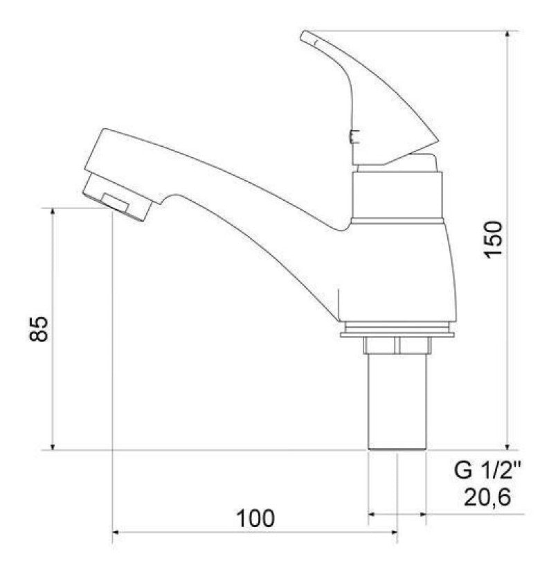 Torneira De Balcão Lavatório 1205 C55 Meber - Thony Ferragem