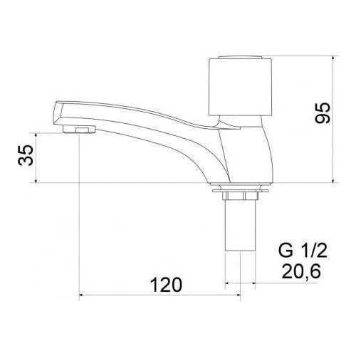 Torneira De Balcão Lavatório 1199 C40 Meber - Thony Ferragem