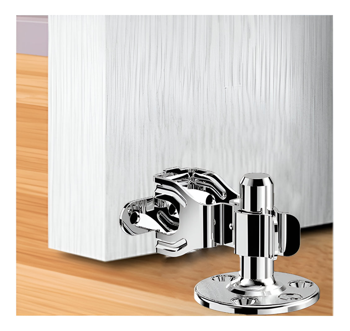 Trava Porta P/ Piso Metalico Cromado Soprano - Thony Ferragem