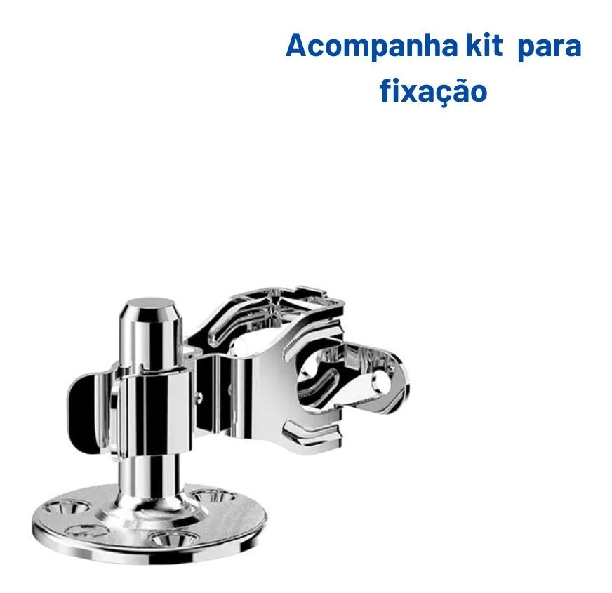 Trava Porta P/ Piso Metalico Cromado Soprano - Thony Ferragem