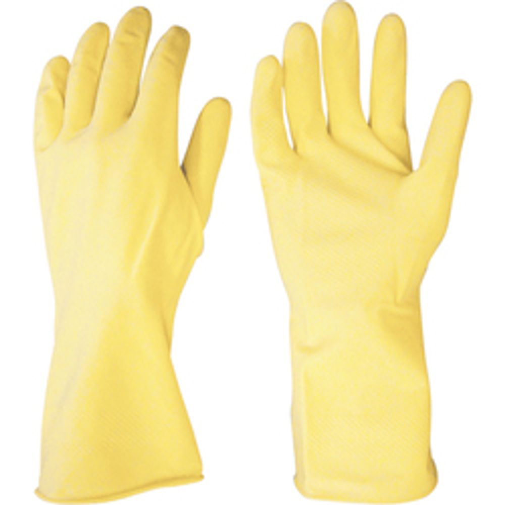 Luva Latex Media (M) Amarela C/ Forro Kala - Thony Ferragem