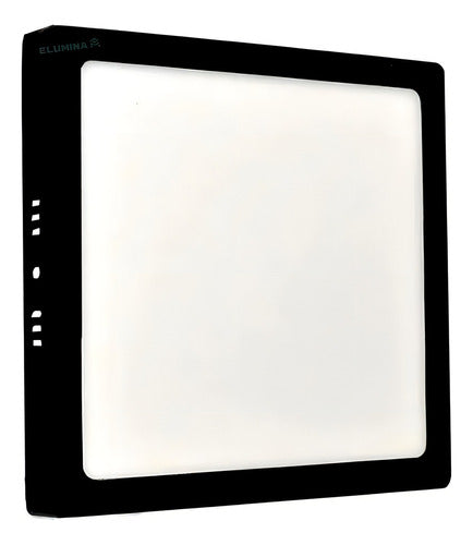 Plafon De Led Taschibra 18w Quadrado Preto Sobrepor Bivolt Cor Luz Neutra 4000k 110v/220v