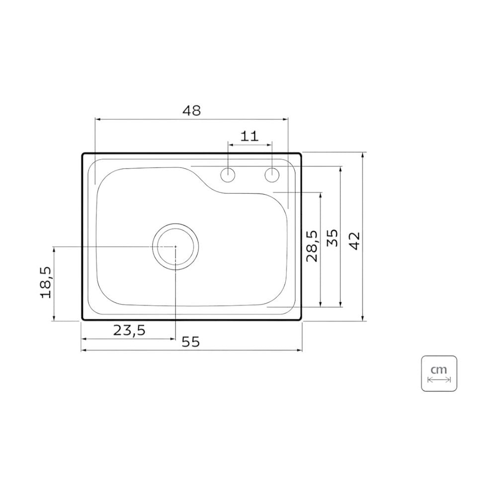Cuba Morgana Compact 48 Fx Undermount Aço Inox Tramontina - Thony Ferragem